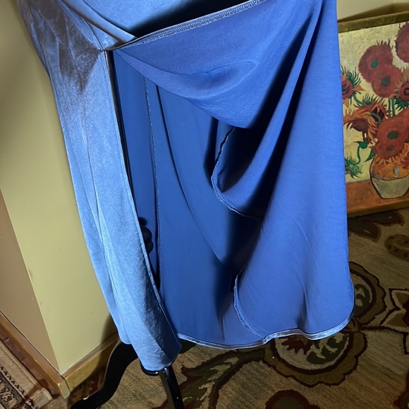 LIONESS Size XXL Slinky Draped Front Spaghetti Strap Midi-Dress Satin $179 NEW - Picture 14 of 17